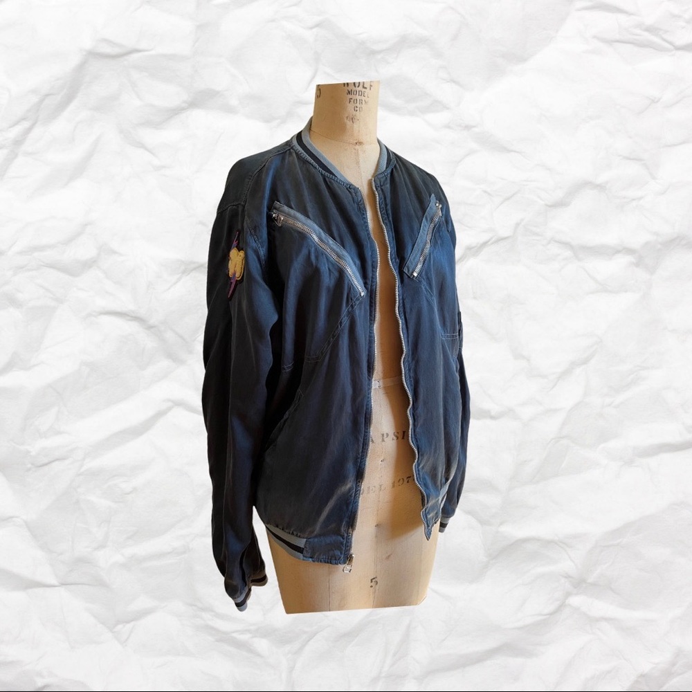 Free City Lightweight Bomber Jacket with Patches